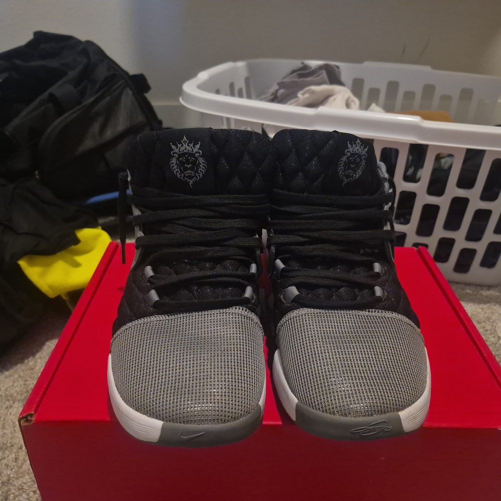 Men's Black and Gray High-Top Sneakers